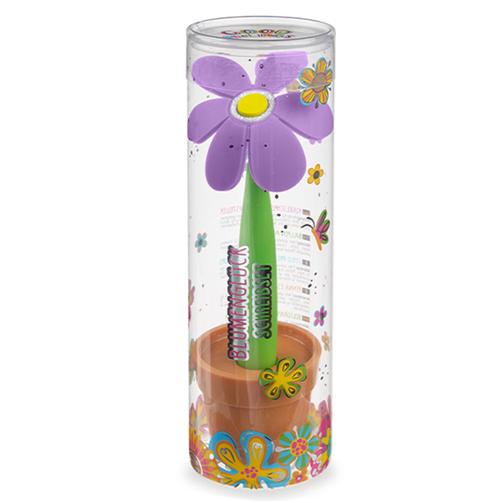 Trendhaus Kugelschreiber Blume · mit Blumentopf
