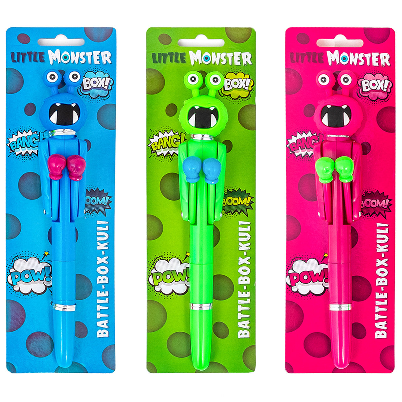 Trendhaus-Boxender-Kugelschreiber-Monster-953308-blau-gruen-pink-lafueliki