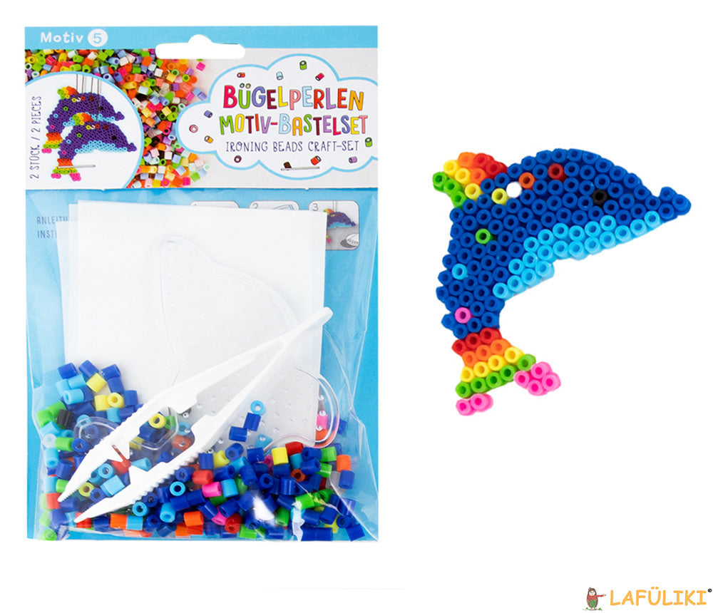 Trendhaus-Buegelperlen-Bastelset-Motiv-Delfin-953520-steckperlen-lafueliki