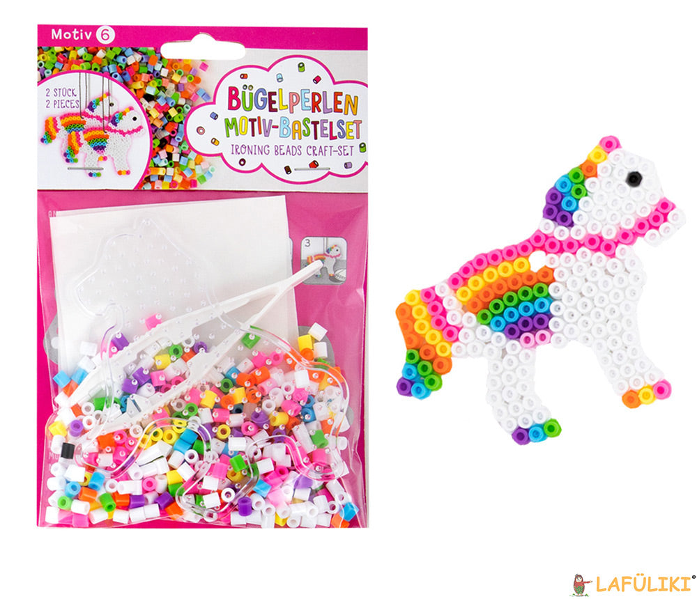 Trendhaus-Buegelperlen-Bastelset-Motiv-Einhorn-953520-steckperlen-lafueliki