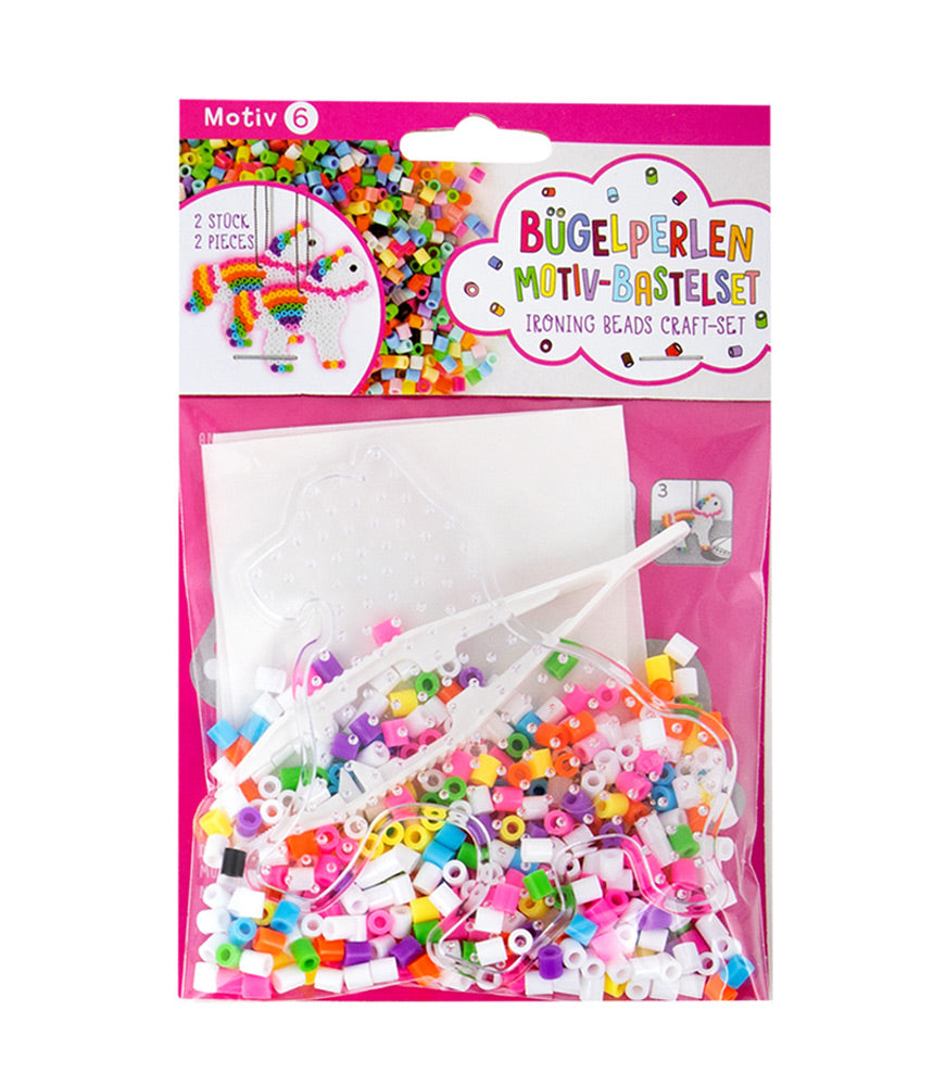 Trendhaus-Buegelperlen-Bastelset-Motiv-Einhorn-ovp-953520-steckperlen-lafueliki