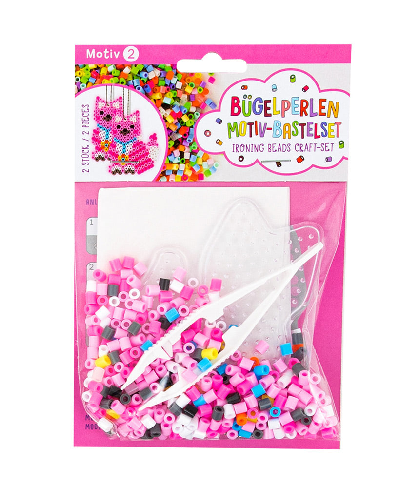 Trendhaus-Buegelperlen-Bastelset-Motiv-katze-ovp-953520-steckperlen-2er-lafueliki