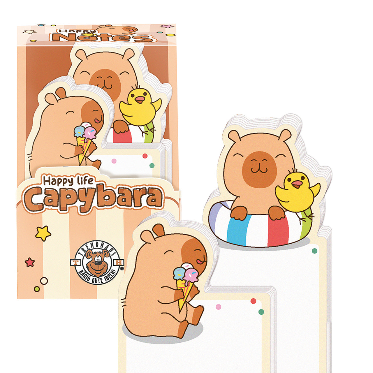 Trendhaus-Capybara-Sticky-Notes-2er-set-happy-966940-lafueliki