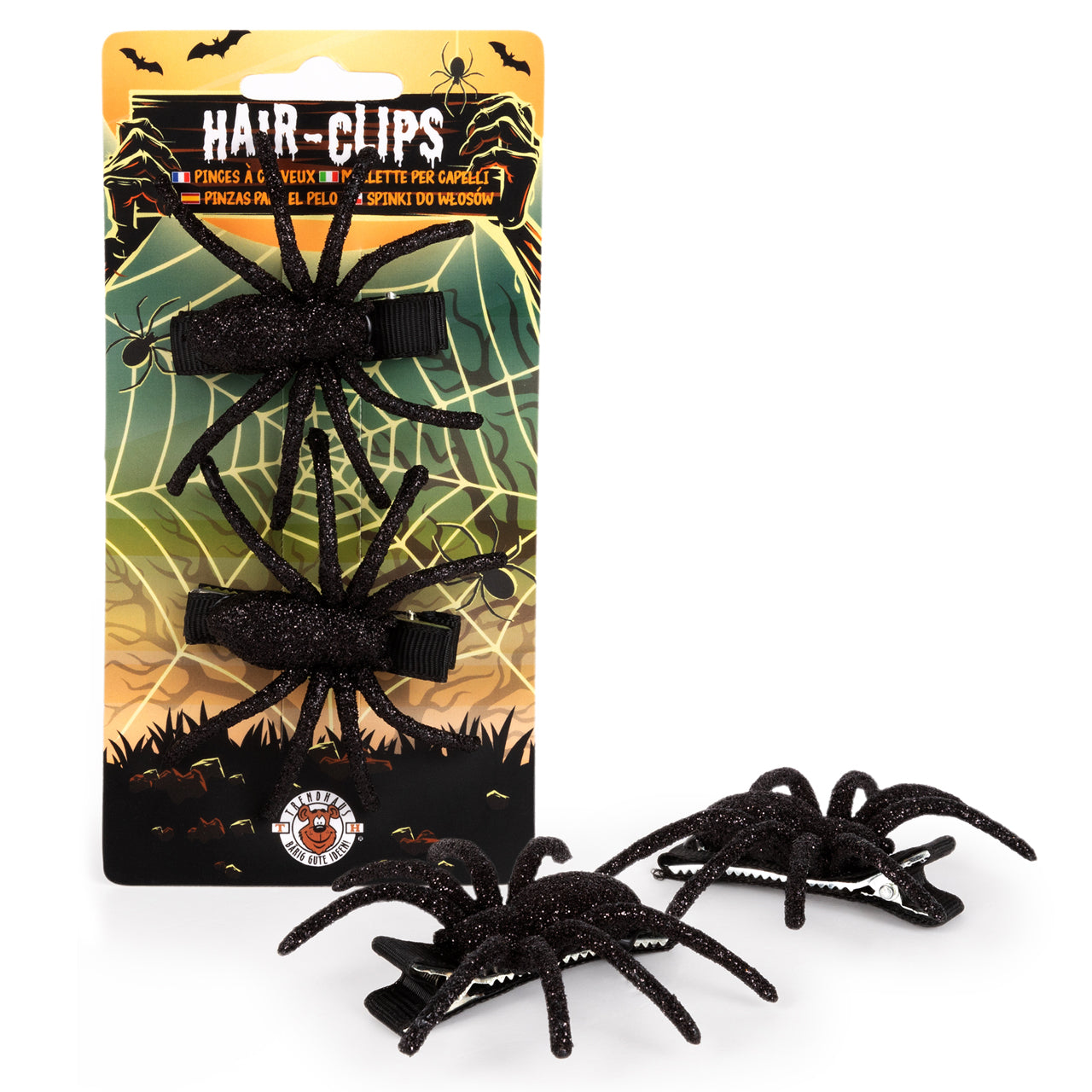 Trendhaus-Haarschmuck-schwarze-Spinne-2er-Set-klammer-963888-ZOMBIE-ZONE-online-kaufen-lafueliki