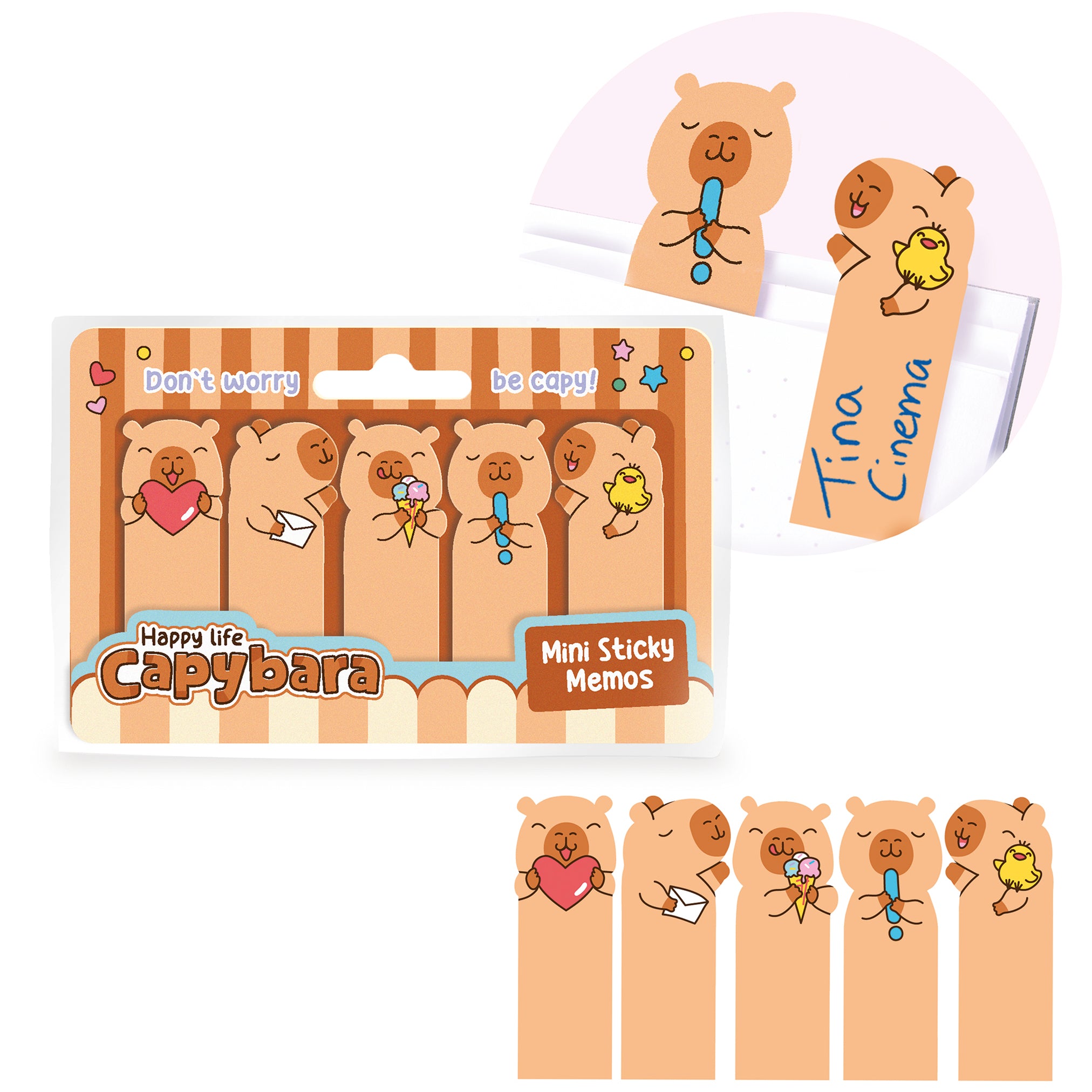 Trendhaus-Happy-Life-Capybara-Sticky-Notes-150-Stirck-966933-lafueliki