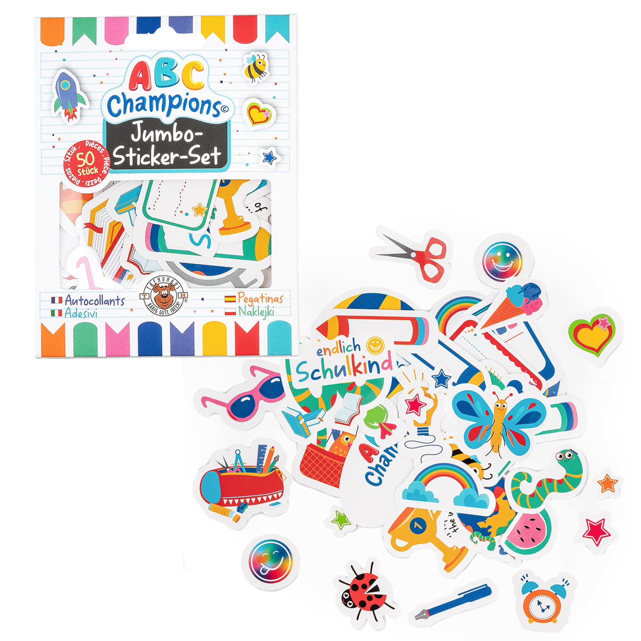 Trendhaus-Jumbo-Sticker-Set-50-teilig-ABC-962874-Einschulung-Streudeko-kaufen-lafueliki