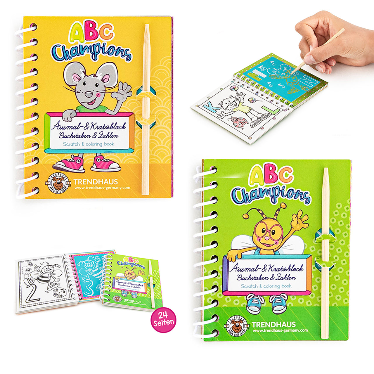 Trendhaus-Kratzbild-Block-12-Kratzkarten-Kratzstif-ABC-Champions-Serie-Einschulung-956156-online-kaufen-lafueliki