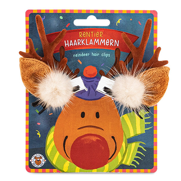 Trendhaus-Rentier-Haarklammer-2er-Set-957962-braun-weiss-Geschnk-xmas-lafueliki