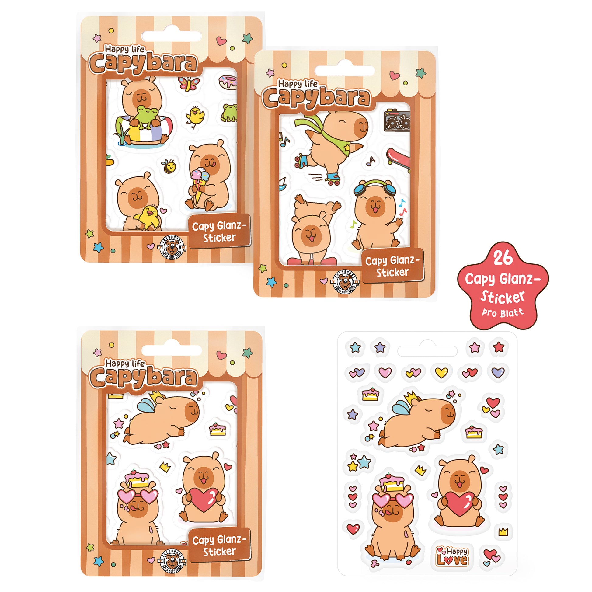 Trendhaus-Sticker-Set-Capybara-26-Premium-Sticker-966926-lafueliki