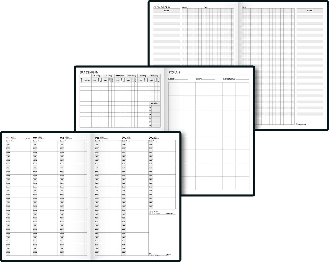 Unterrichtsplaner-Din-A5-Schuljahr-2018-2019