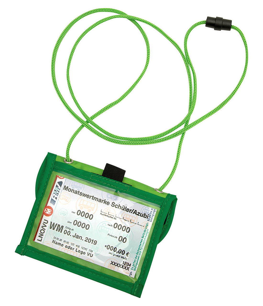 Brustbeutel Monster Rückseite mit Sichtfach/Fenster für z.B. Fahrkarten oder Foto