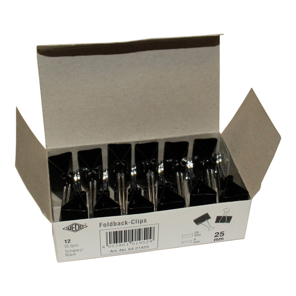 Wedo-Foldback-Klammern-25mm-12-Stueck-Karton-lafueliki