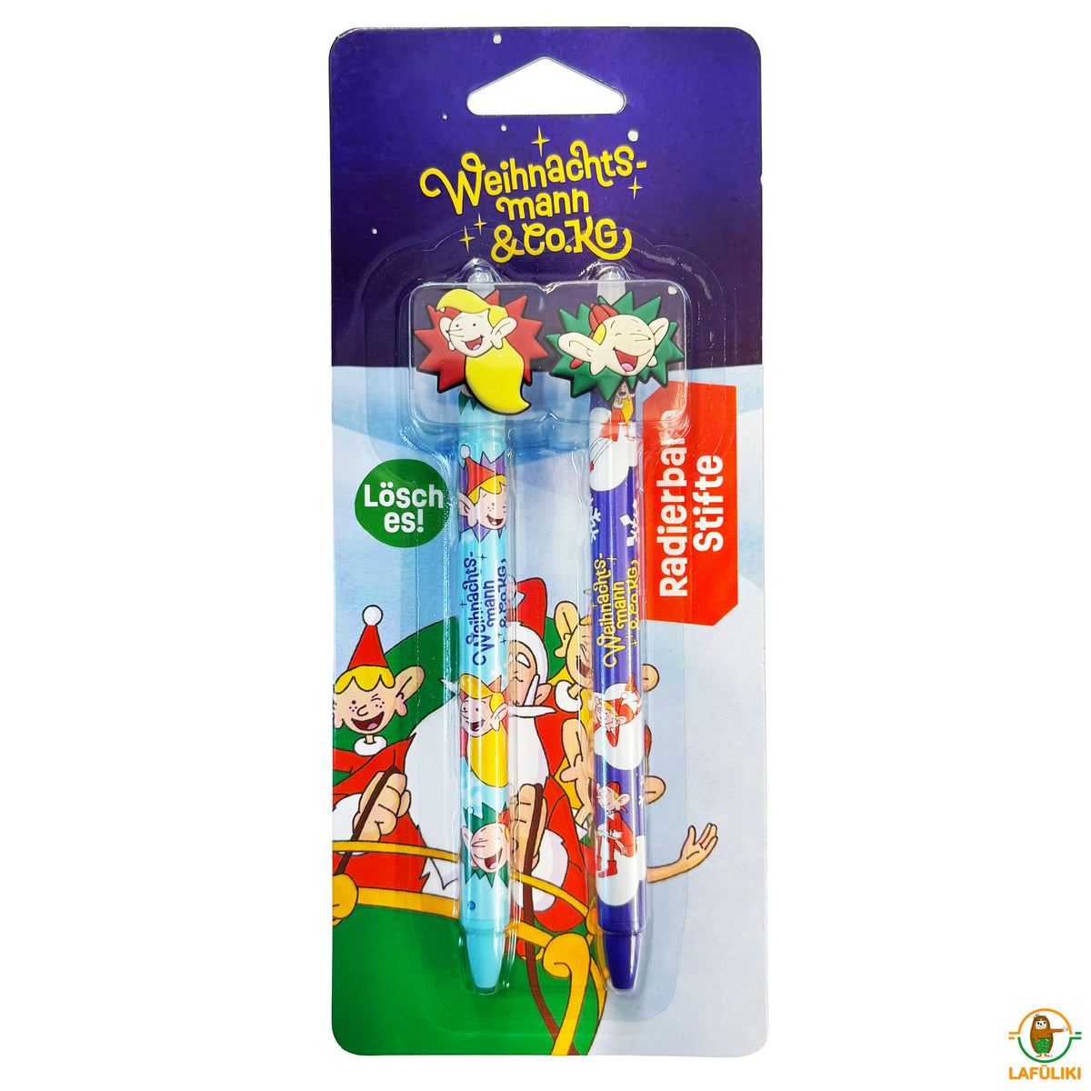 Weihnachtsmann & Co. KG Radierbare Stifte · 2er-Set