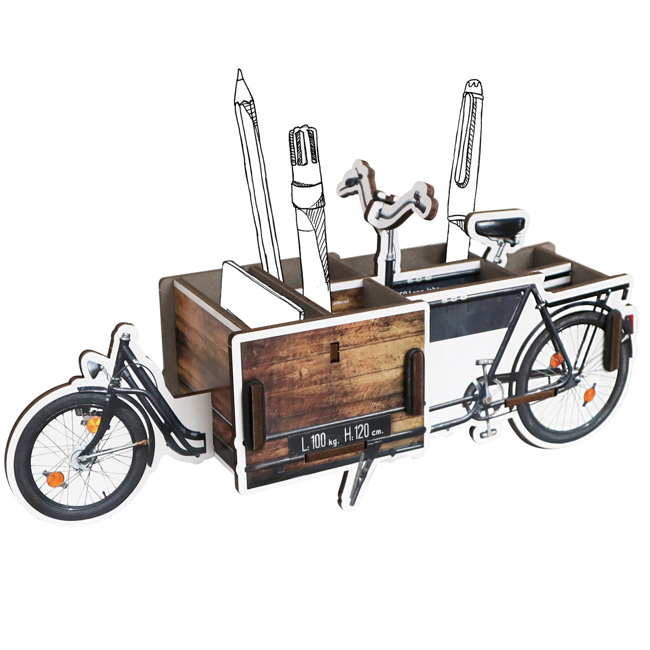 WERKHAUS® Stiftebox · Lastenrad · aus Holz « online kaufen – LAFÜLIKI