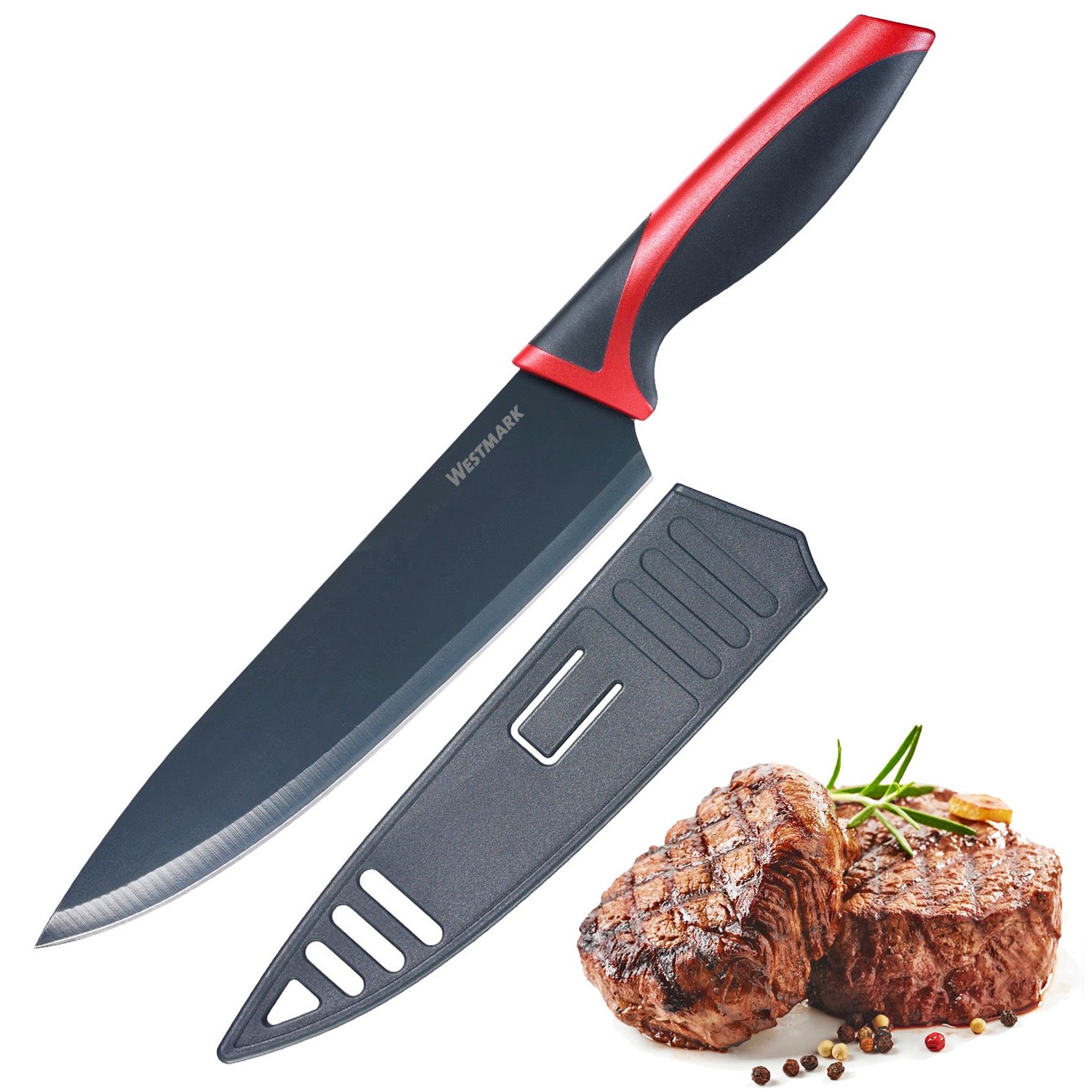 Westmark Chefmesser · 20 cm · antihaft · V-Schliff · inkl. Klingenschutz