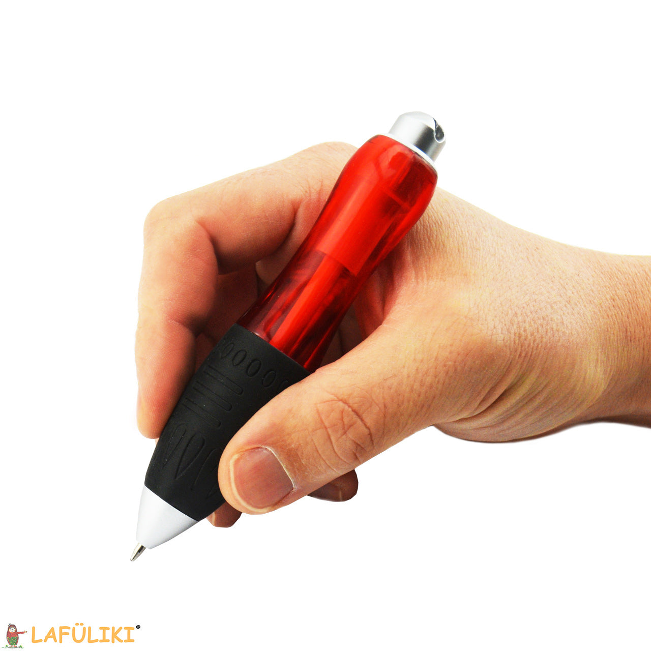 XXL-Kugelschreiber-fuer-Senioren-kuli-extra-dick-in-der-Hand-beim-schreiben-lafueliki