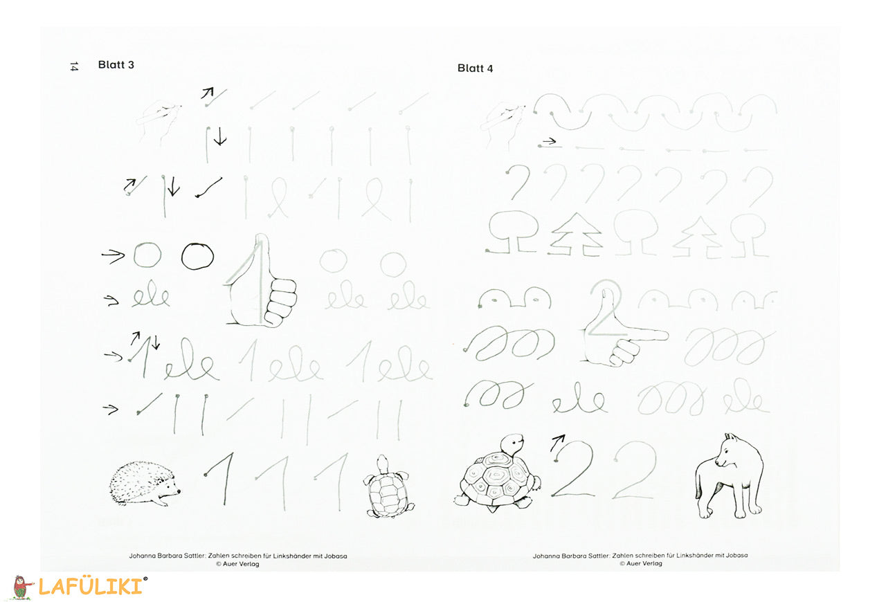 Zahlen-schreiben-fuer-Linkshaender-mit-Jobasa-blick-ins-heft-uebung-lafueliki