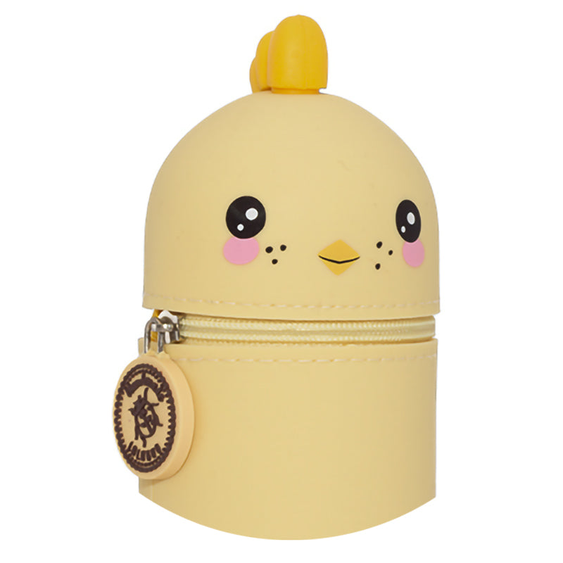 bell-trade-federmaeppchen-2in-25612-Huehnchen-Chicky-gelb-silikon-schule-stiftekoecher-lafueliki