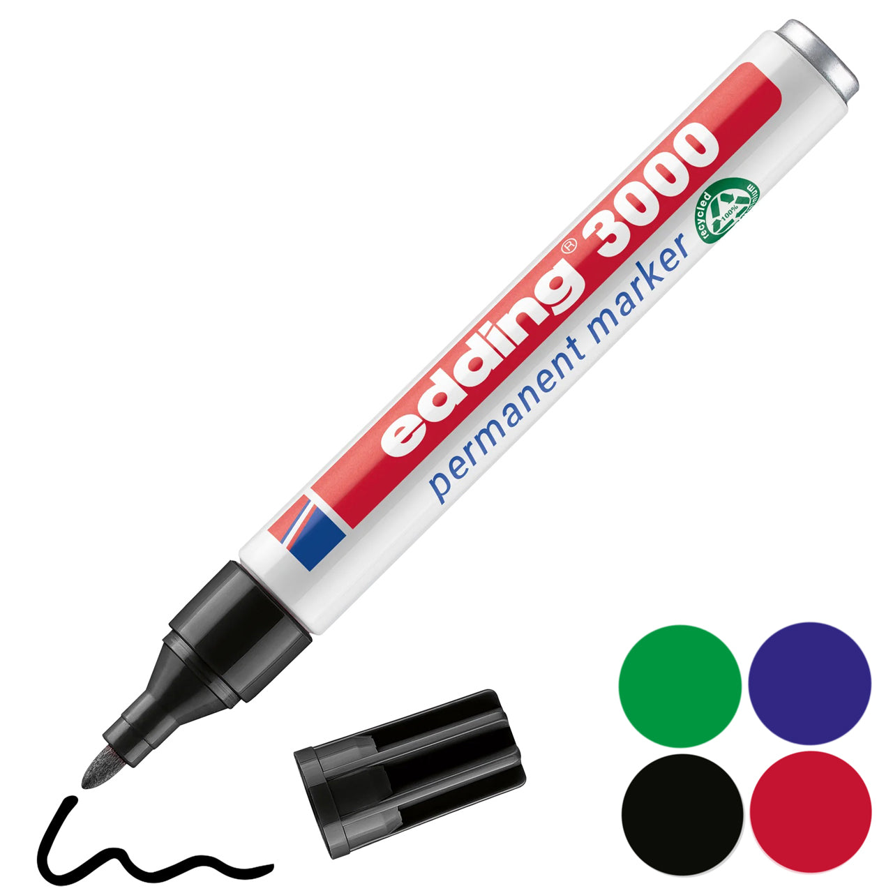edding 3000 Permanetmarker · 1,5-3 mm · Wasserfest