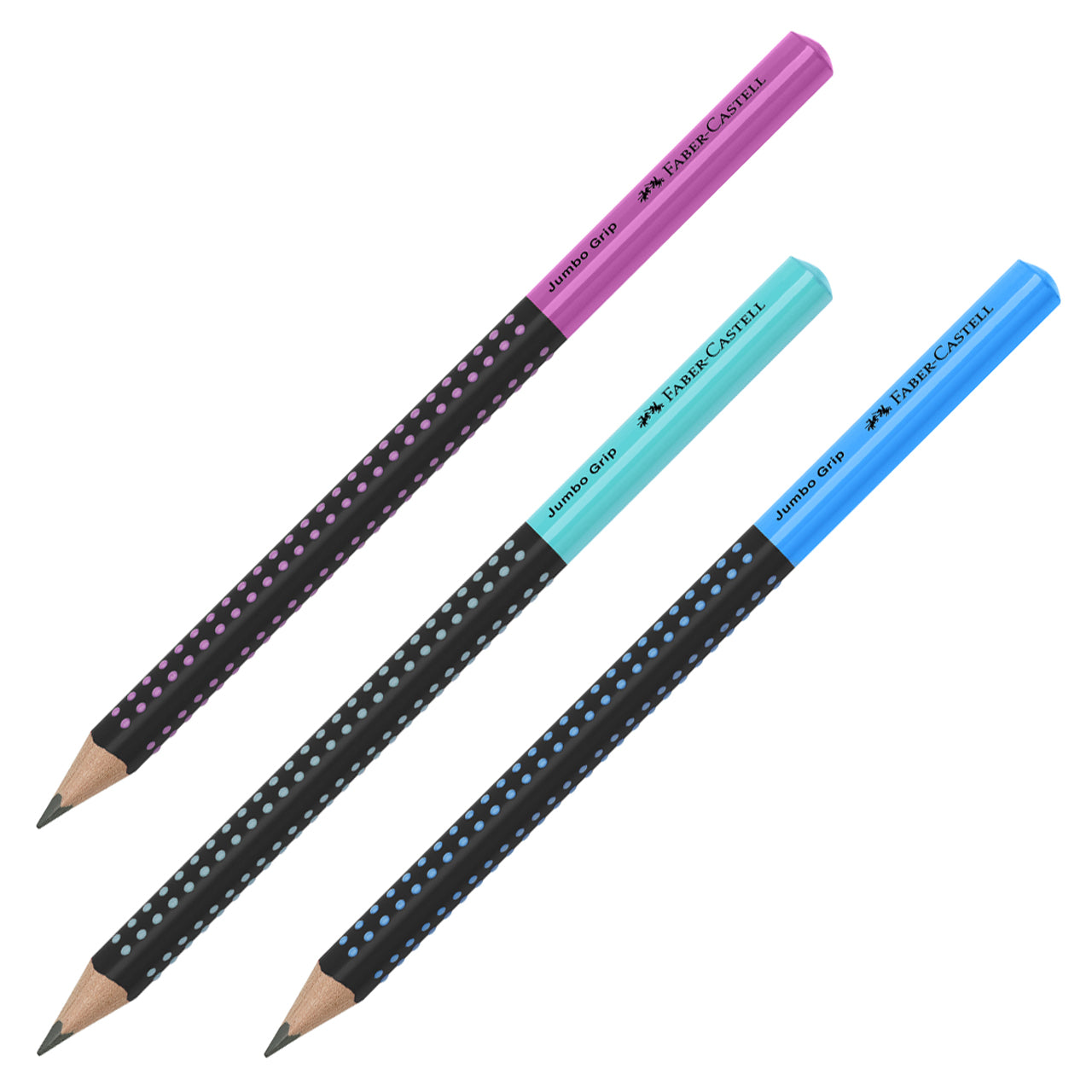 faber-castell-bleistift-jumbo-grip-two-tone-schwarz-blau-pink-tuerkis