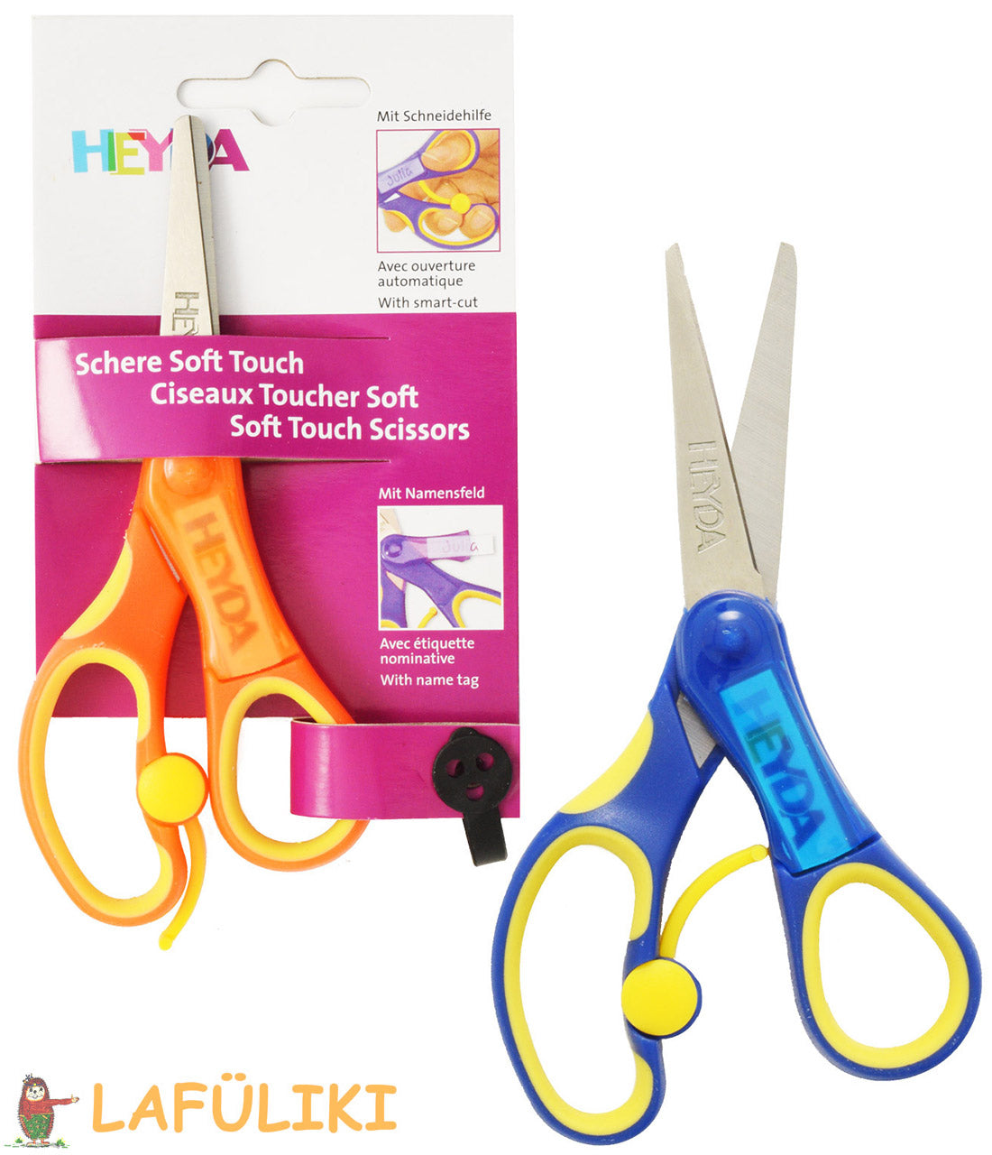 heyda-Rechtshaender-Schere-Soft-Touch-abgerundet-mit-Feder-lafueliki