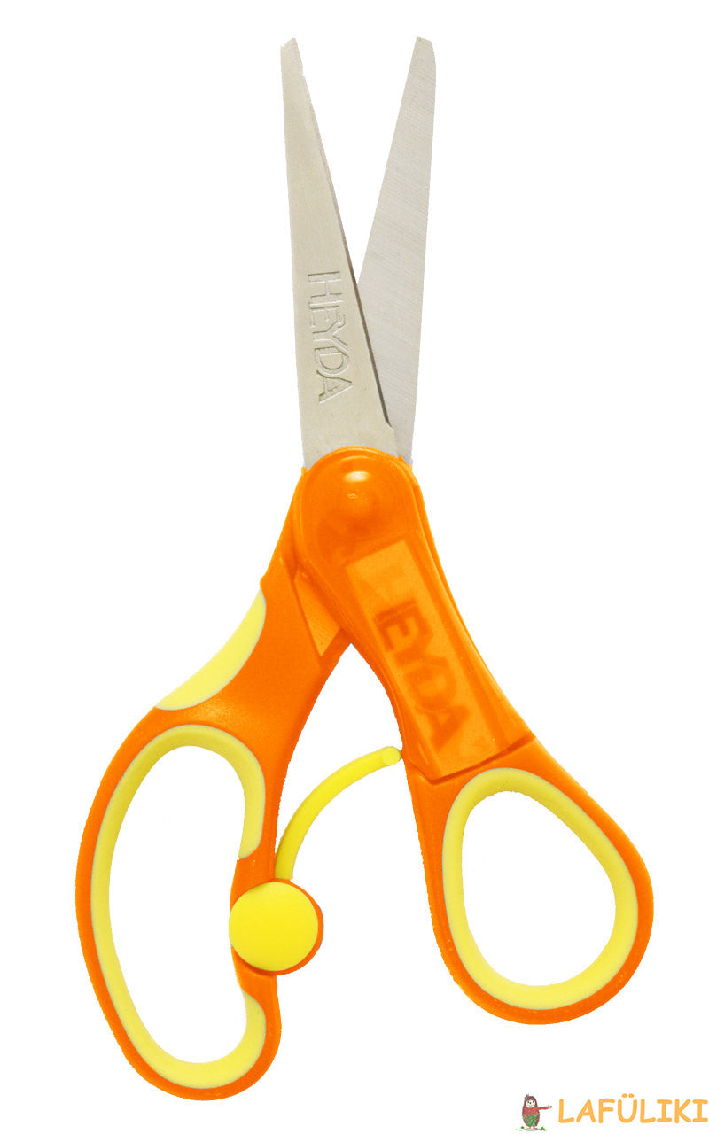 heyda-Rechtshaender-Schere-Soft-Touch-abgerundet-orange-offen