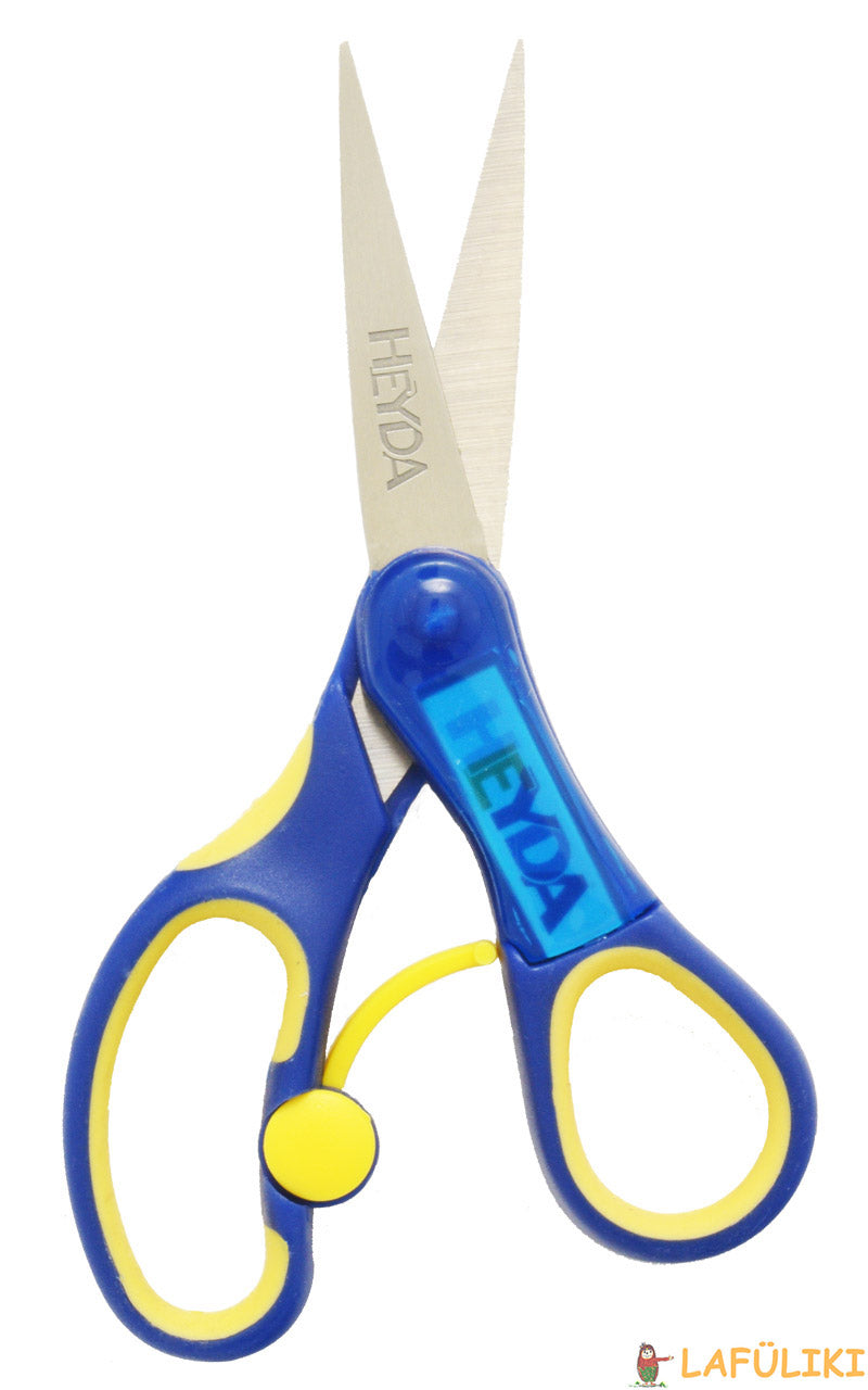 heyda-Rechtshaender-Schere-Soft-Touch-spitz-blau-offen