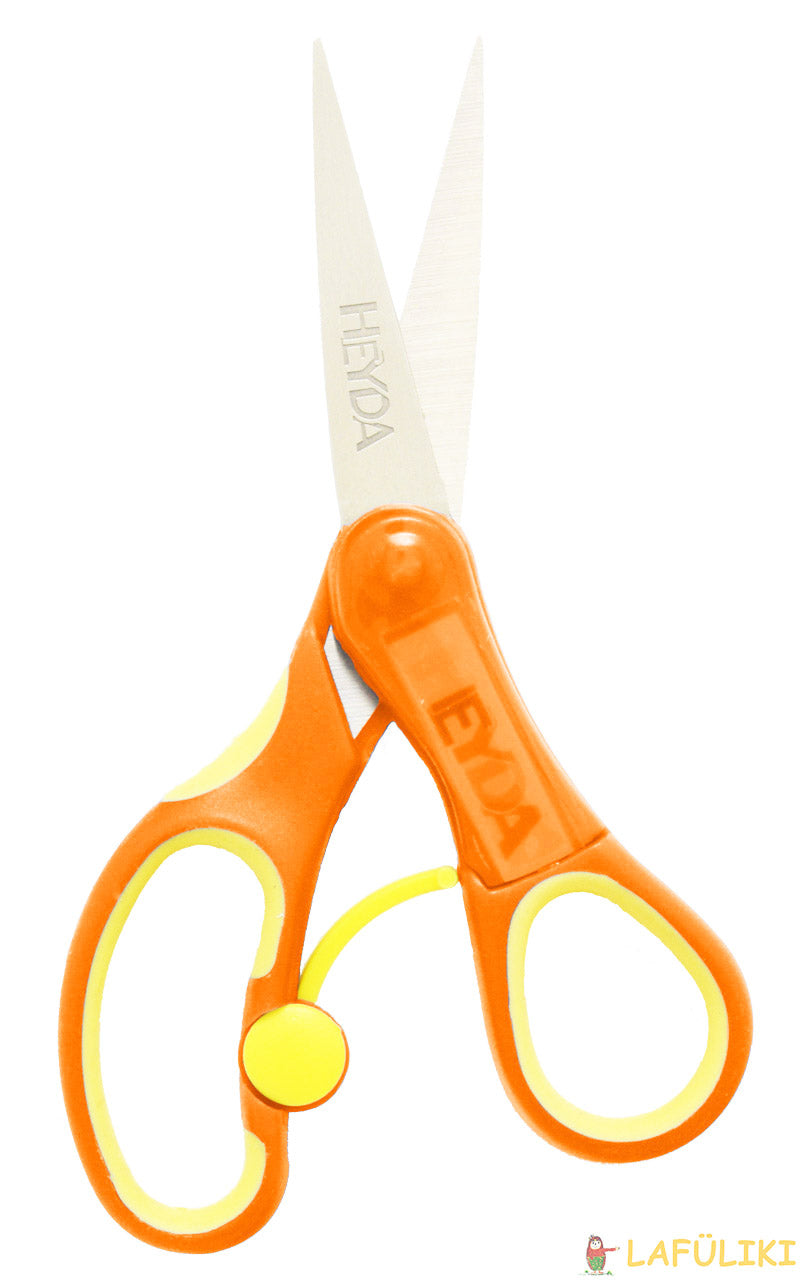 heyda-Rechtshaender-Schere-Soft-Touch-spitz-orange-offen