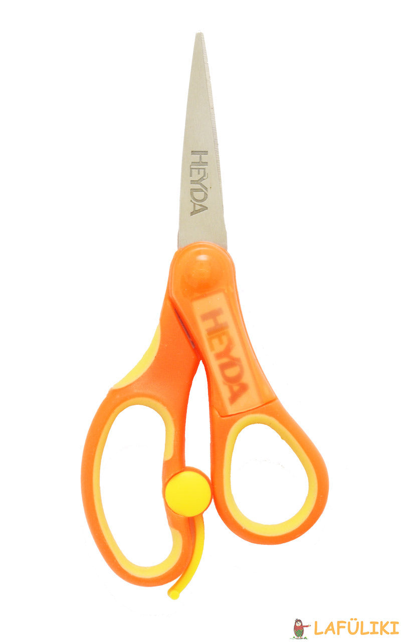 heyda-Rechtshaender-Schere-Soft-Touch-spitz-orange