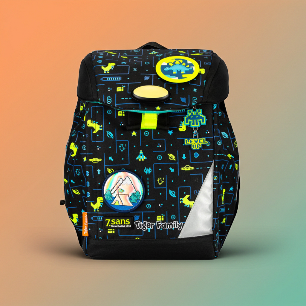 7.sans · Tiger Family · Schulranzen · LEVEL UP - Gaming · für 1.-4. Klasse