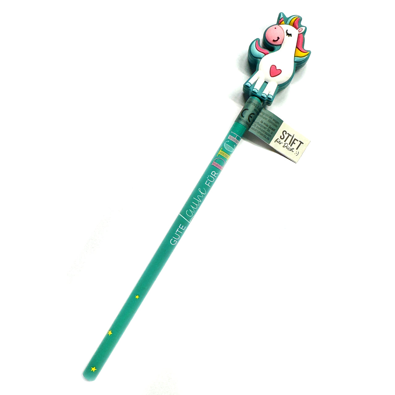 la-vida-stiftbeschwerer-Tierfreunde-einhorn-bleistift-mit-spruch-Lafueliki-schreibhilfe