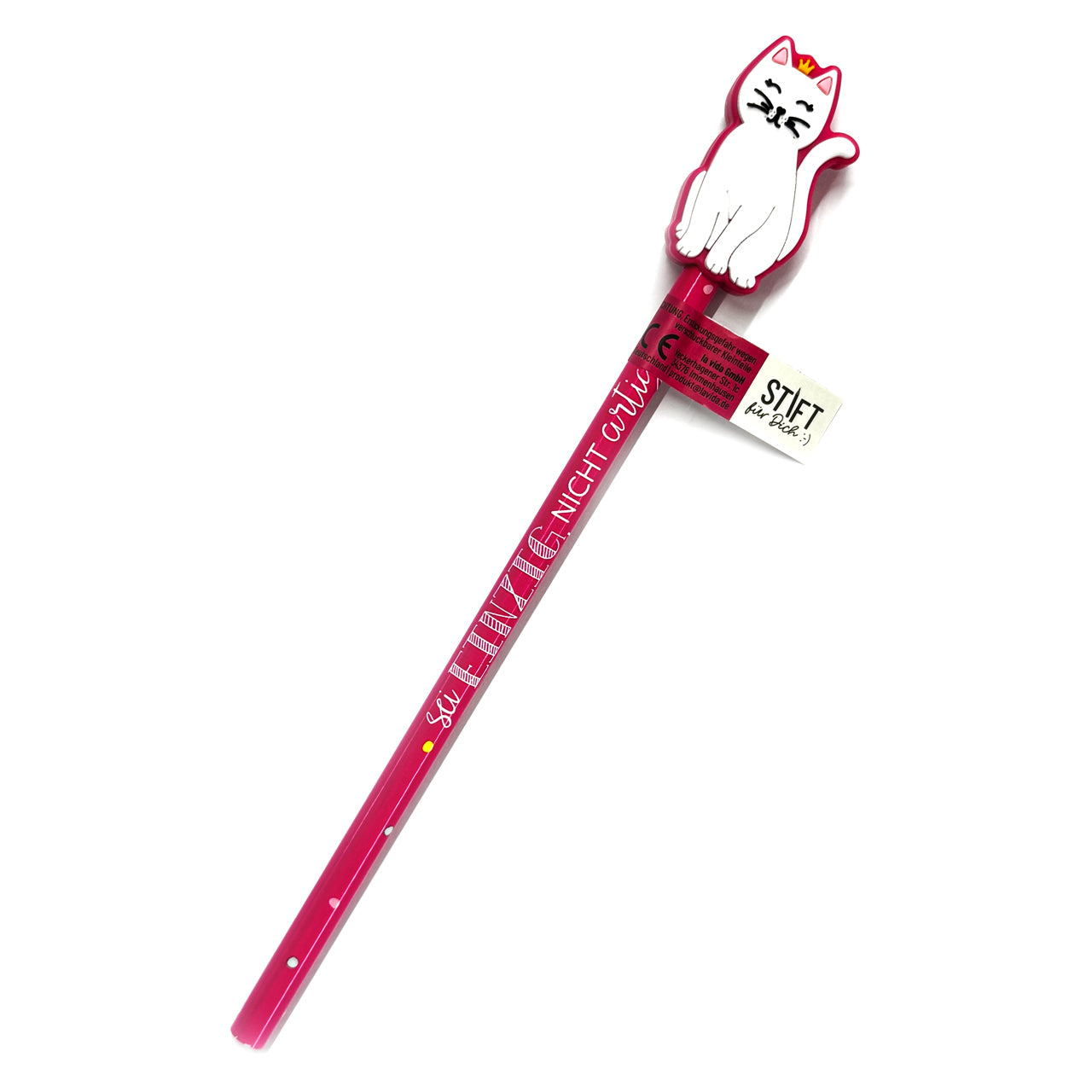 la-vida-stiftbeschwerer-Tierfreunde-katze-bleistift-mit-spruch-Lafueliki-schreibhilfe