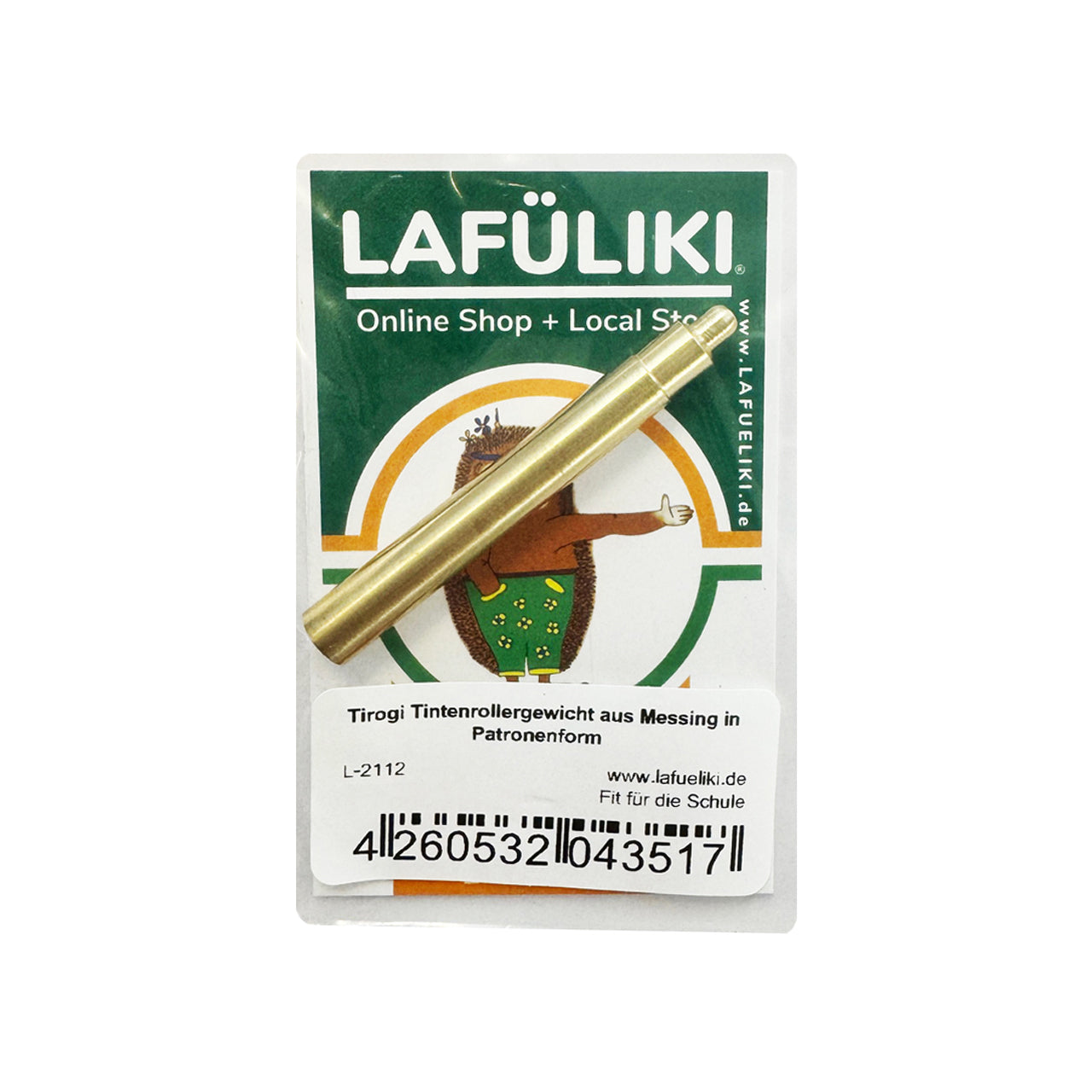 Tirogi Tintenrollergewicht aus Messing in Patronenform