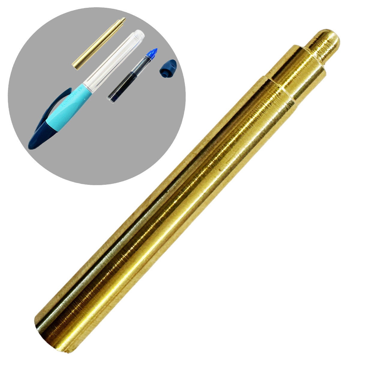 Tirogi Tintenrollergewicht aus Messing in Patronenform