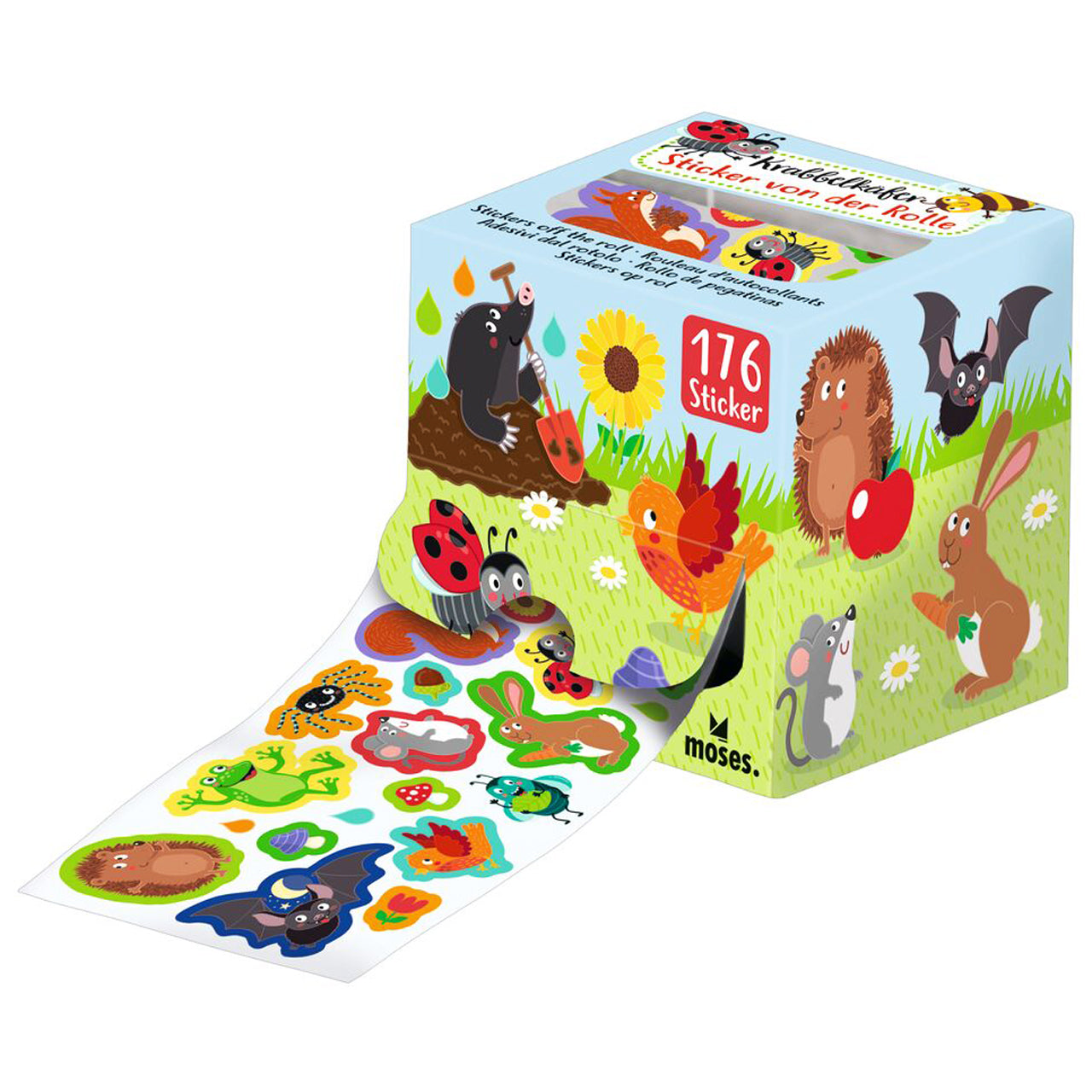 moses-Krabbelkaefer-Sticker-von-der-Rolle-fuer-Kinder-016166-BLAU-online-kaufen-lafueliki