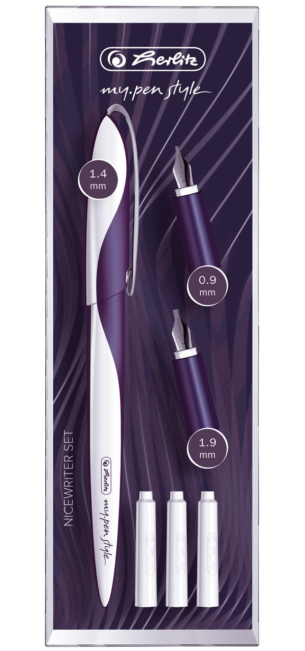 my-pen-style-Nicewriter-Schoenschreibfueller-Set-lila