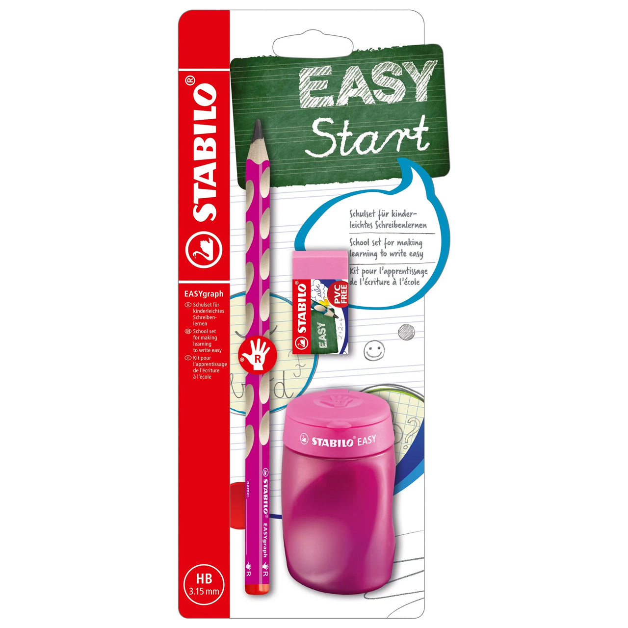 stabilo-easy-start-schul-set-pink-spitzer-radierer-bleistift-fuer-rechtshaender-lafueliki
