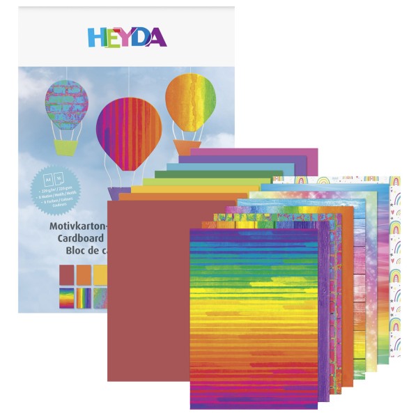 Heyda Motivkarton-Block A4 · Regenbogen