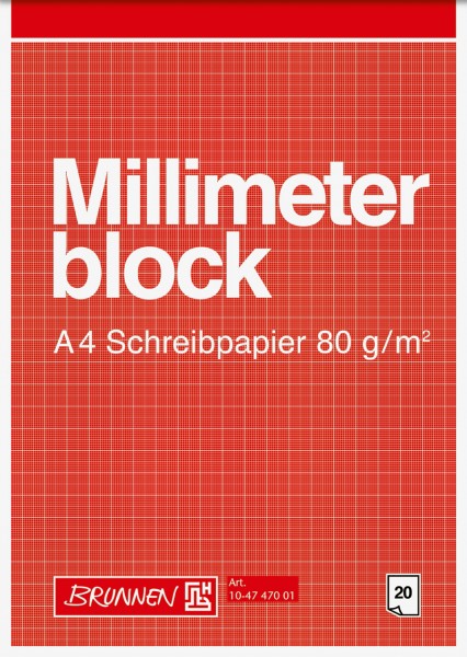 Brunnen Millimeterpapier Block - A4
