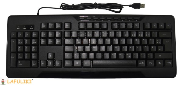 Tastatur für Linkshänder - schwarz - USB