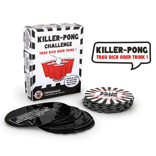 PARTY Trinkspiel - Killer-Pong Challenge - 100-teilig.