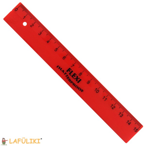 KUM Rechtshänder Lineal - 15 cm - Flexi