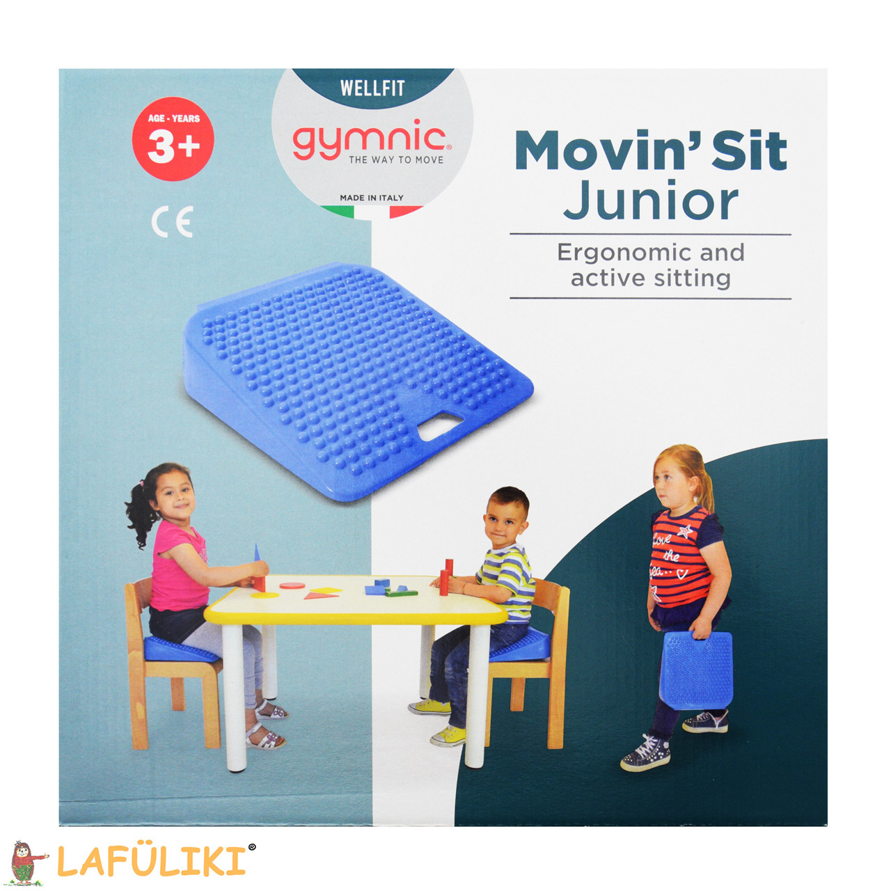 Gymnic Movin ´Sit Junior Aufblasbares keilförmiges Sitzkissen Kinder Keilkissen 
