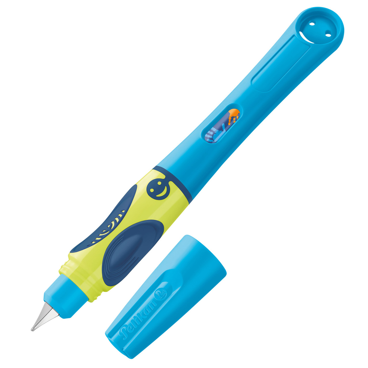 Pelikan-Griffix-fueller-820363-Neon-fresh-blue-blau-gruen-Rechtshaender-schreiblernfueller-lafueliki