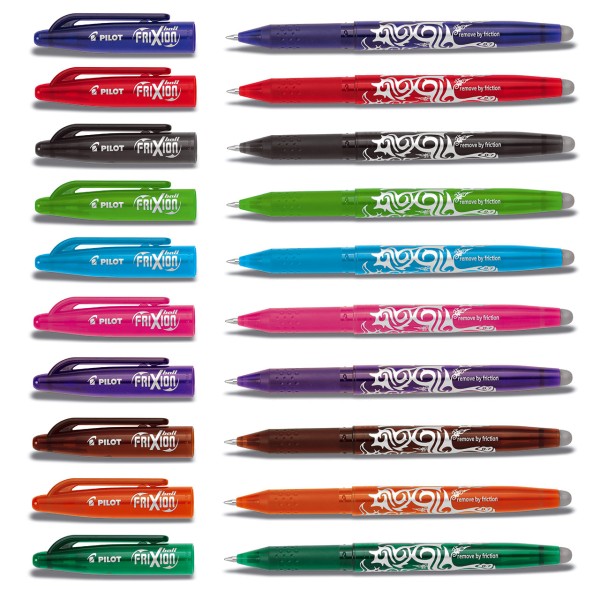 Kugelschreiber Radierbar Farbe Purple Lila Pink mit Gummi Radier 0.7 MM 