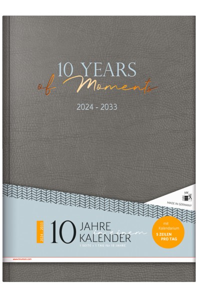 Brunnen 10 Jahres Kalender · Tagebuch 1 Seite = 1 Tag · 10 Years of Moments