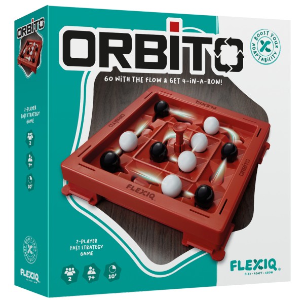 ORBITO · FlexiQ · Strategiespiel · ab 7 Jahren · 2 Spieler