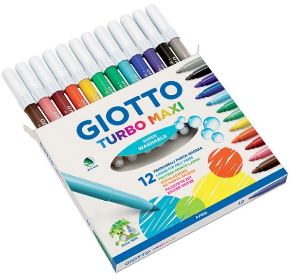Giotto Turbo Maxi Filzstifte - 12er Set