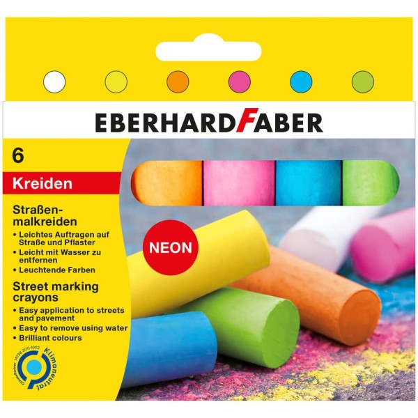 Eberhard Faber Straßenmalkreide - 6er Set - Neon