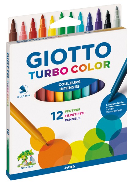 Giotto Fasermaler Turbo Color - 12er Set